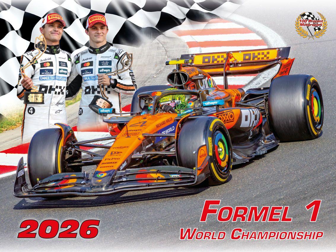 Vorderes Coverbild Formel 1 World Championship Kalender 2026