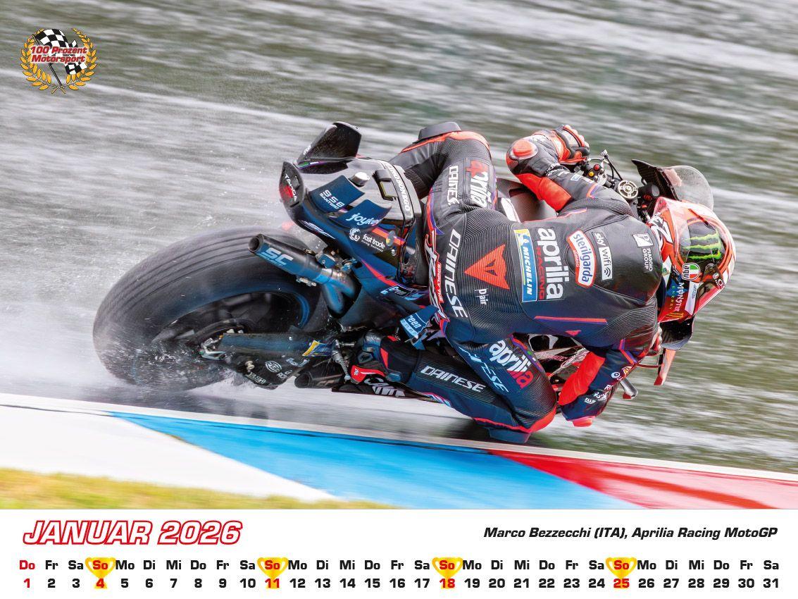 Beispielinhalt (Bild) Motorrad Grand Prix Kalender 2026