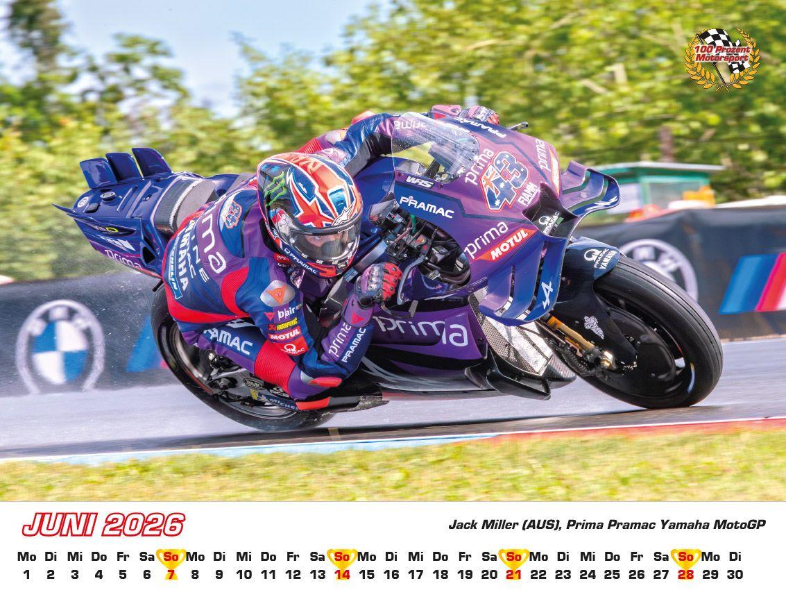 Beispielinhalt (Bild) Motorrad Grand Prix Kalender 2026