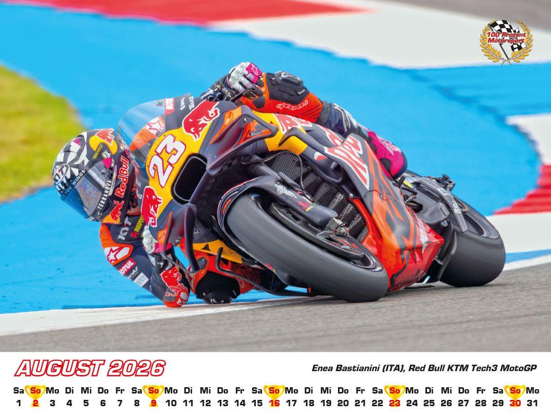 Beispielinhalt (Bild) Motorrad Grand Prix Kalender 2026