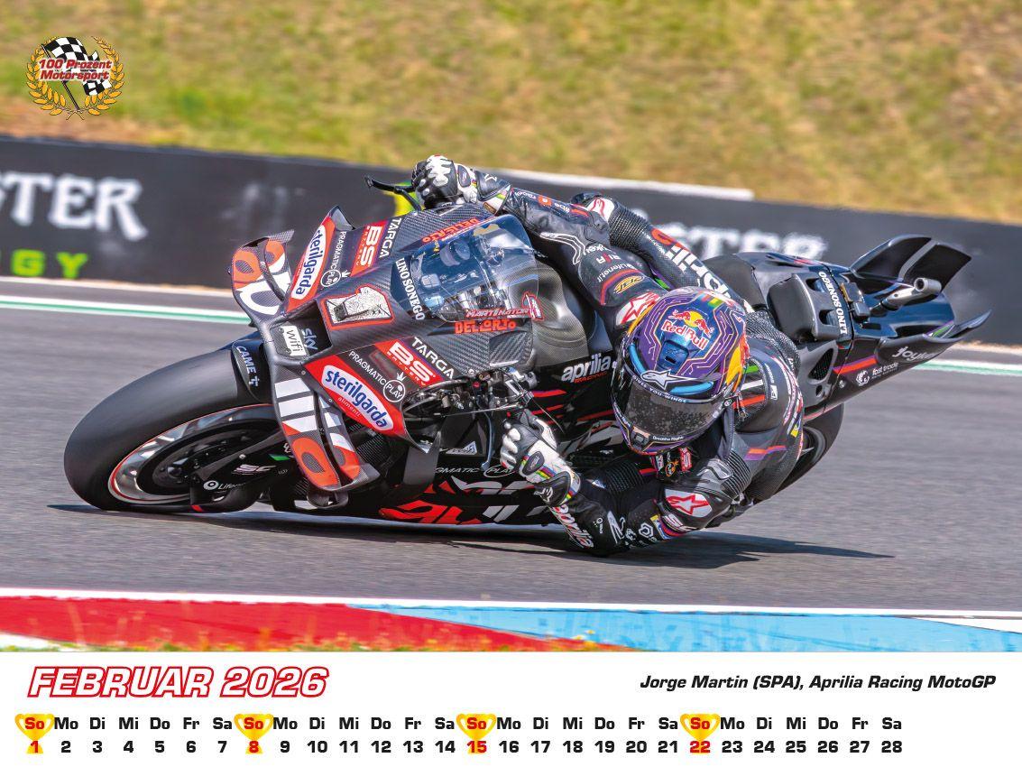 Beispielinhalt (Bild) Motorrad Grand Prix Kalender 2026