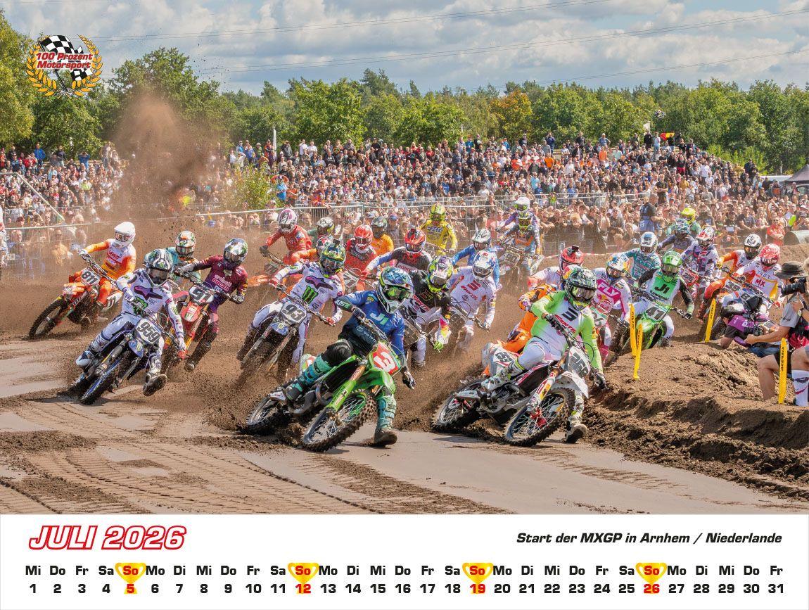 Beispielinhalt (Bild) Motocross WM Kalender 2026
