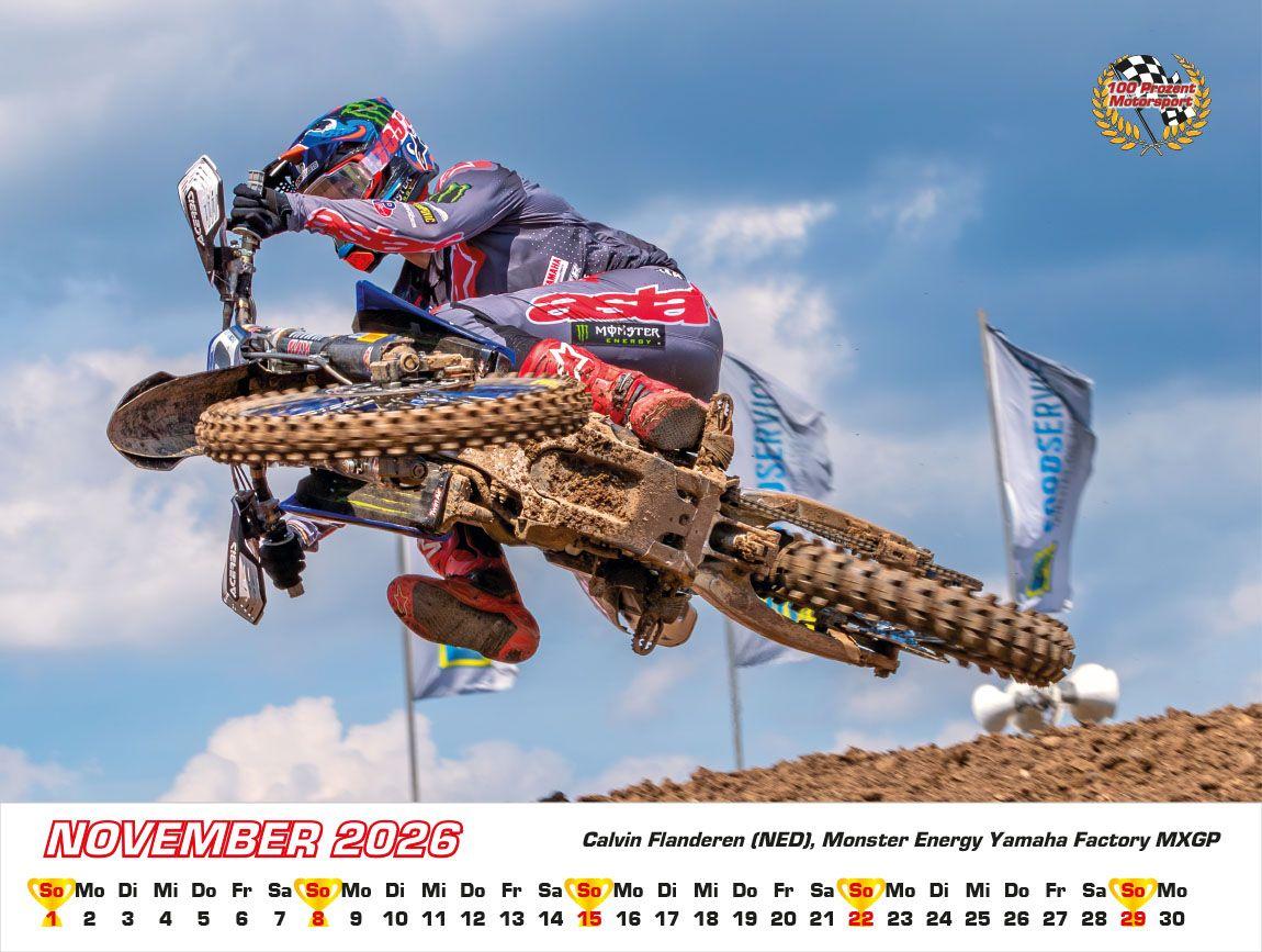 Beispielinhalt (Bild) Motocross WM Kalender 2026