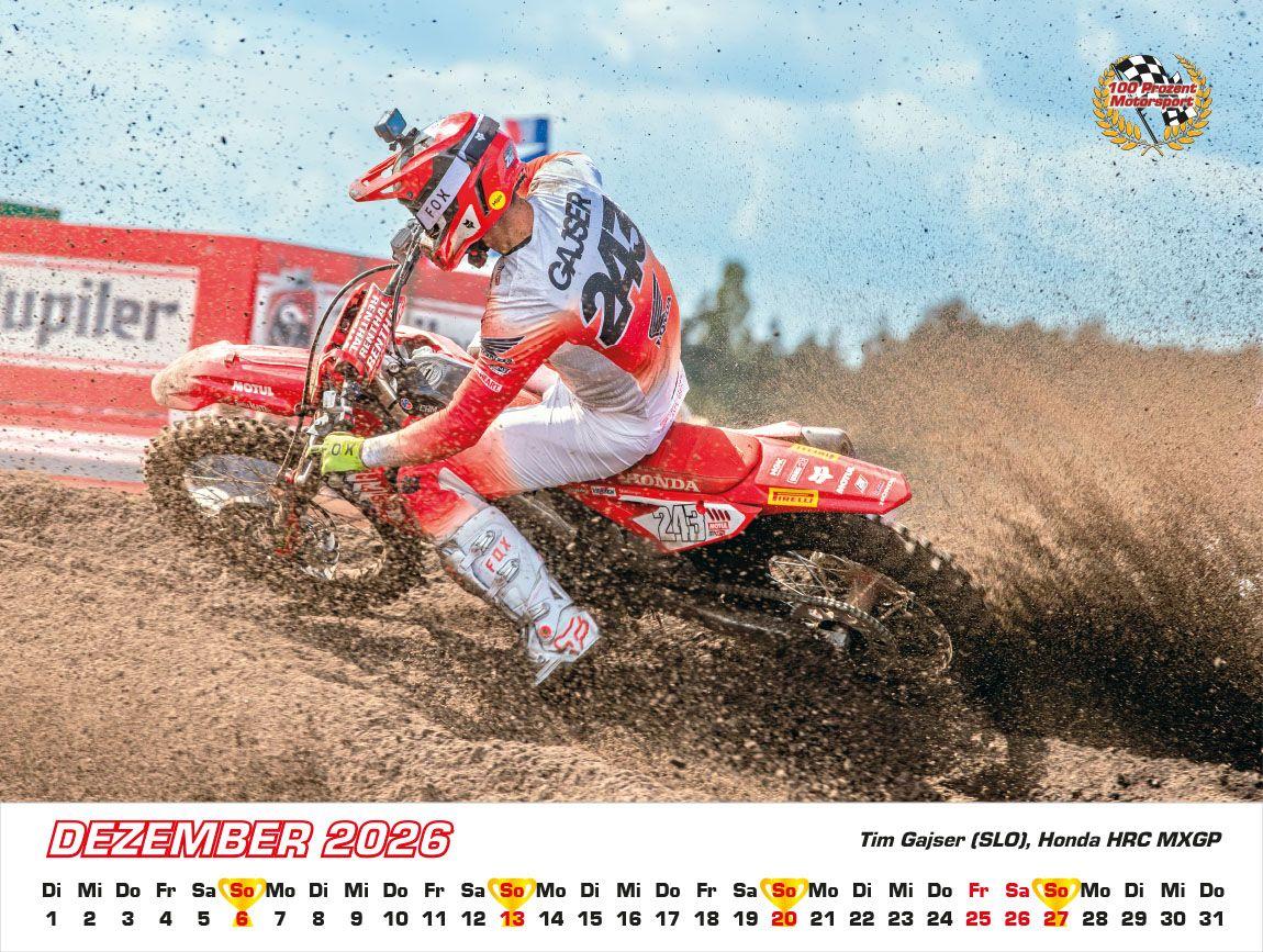 Beispielinhalt (Bild) Motocross WM Kalender 2026
