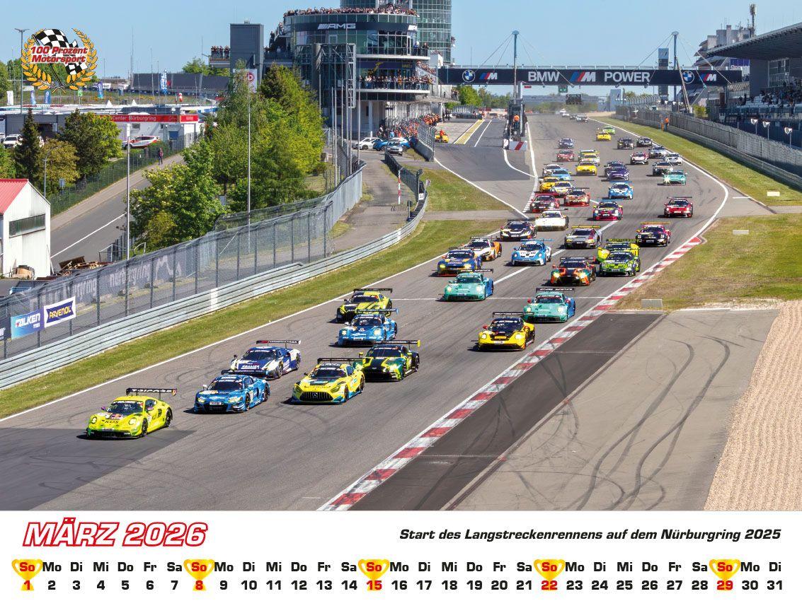 Beispielinhalt (Bild) Porsche im Rennsport Kalender 2026