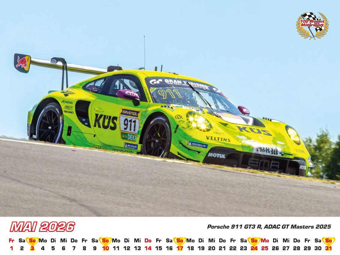 Beispielinhalt (Bild) Porsche im Rennsport Kalender 2026
