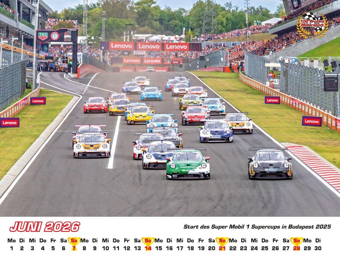 Beispielinhalt (Bild) Porsche im Rennsport Kalender 2026