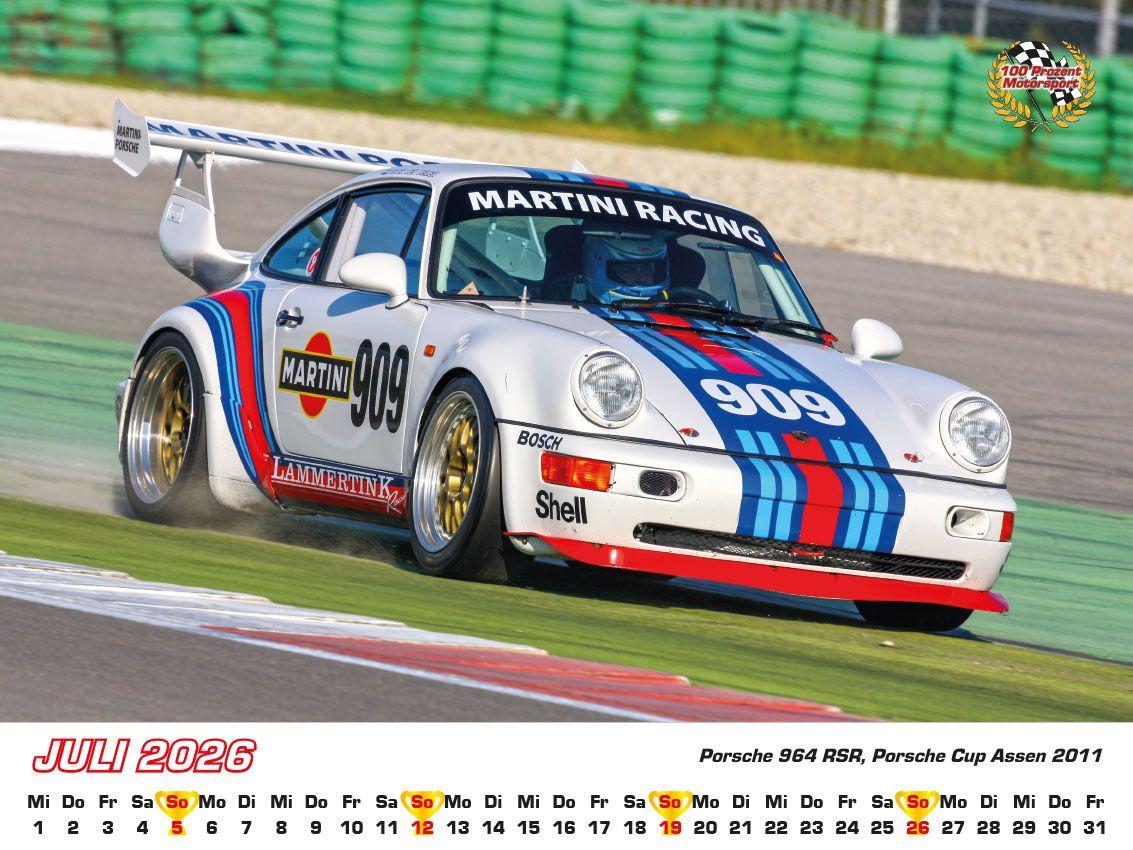 Beispielinhalt (Bild) Porsche im Rennsport Kalender 2026