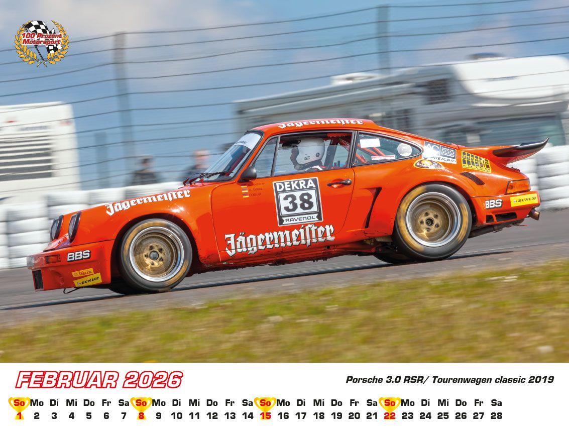 Beispielinhalt (Bild) Porsche im Rennsport Kalender 2026