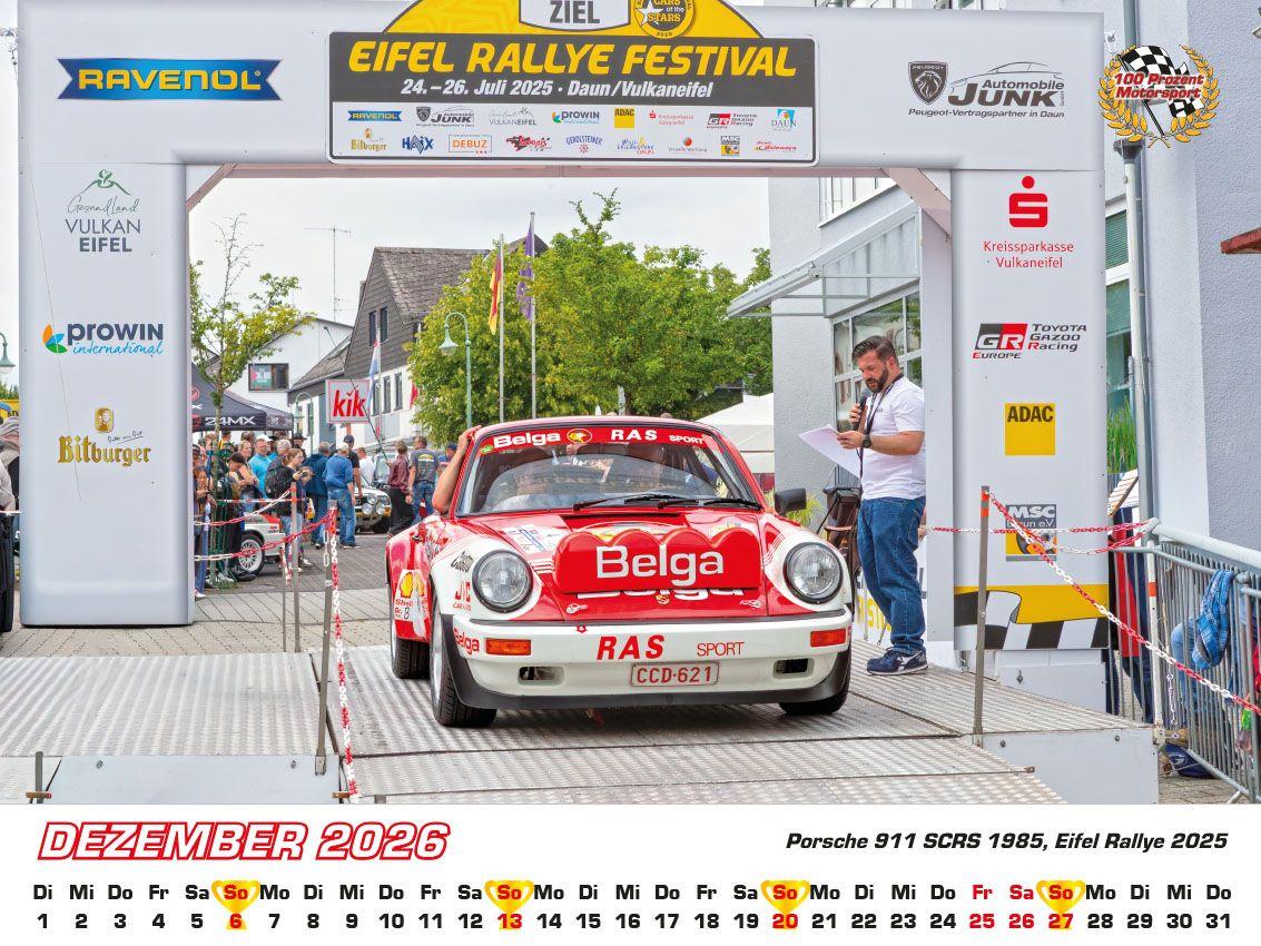 Beispielinhalt (Bild) Porsche im Rennsport Kalender 2026