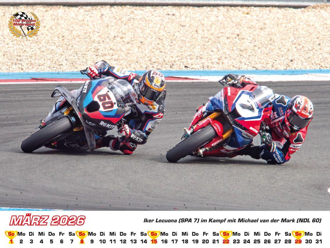 Beispielinhalt (Bild) Superbike WM Kalender 2026
