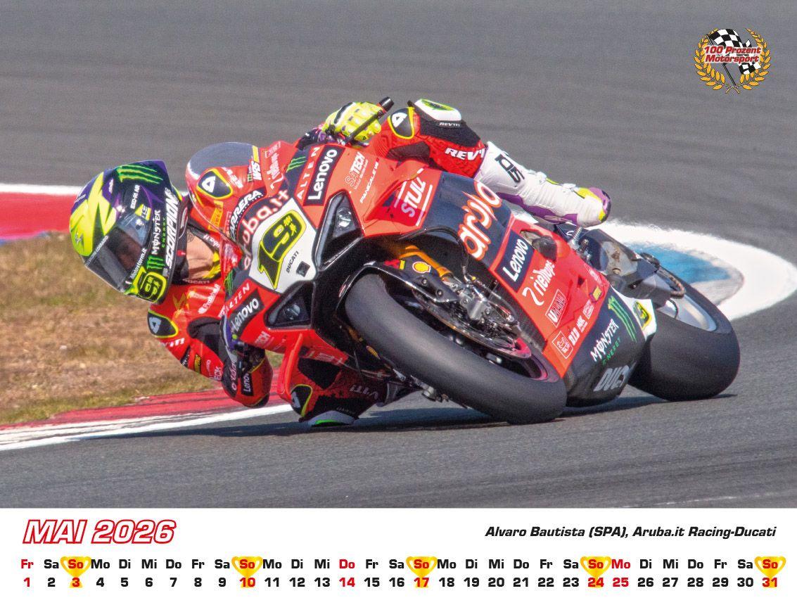Beispielinhalt (Bild) Superbike WM Kalender 2026
