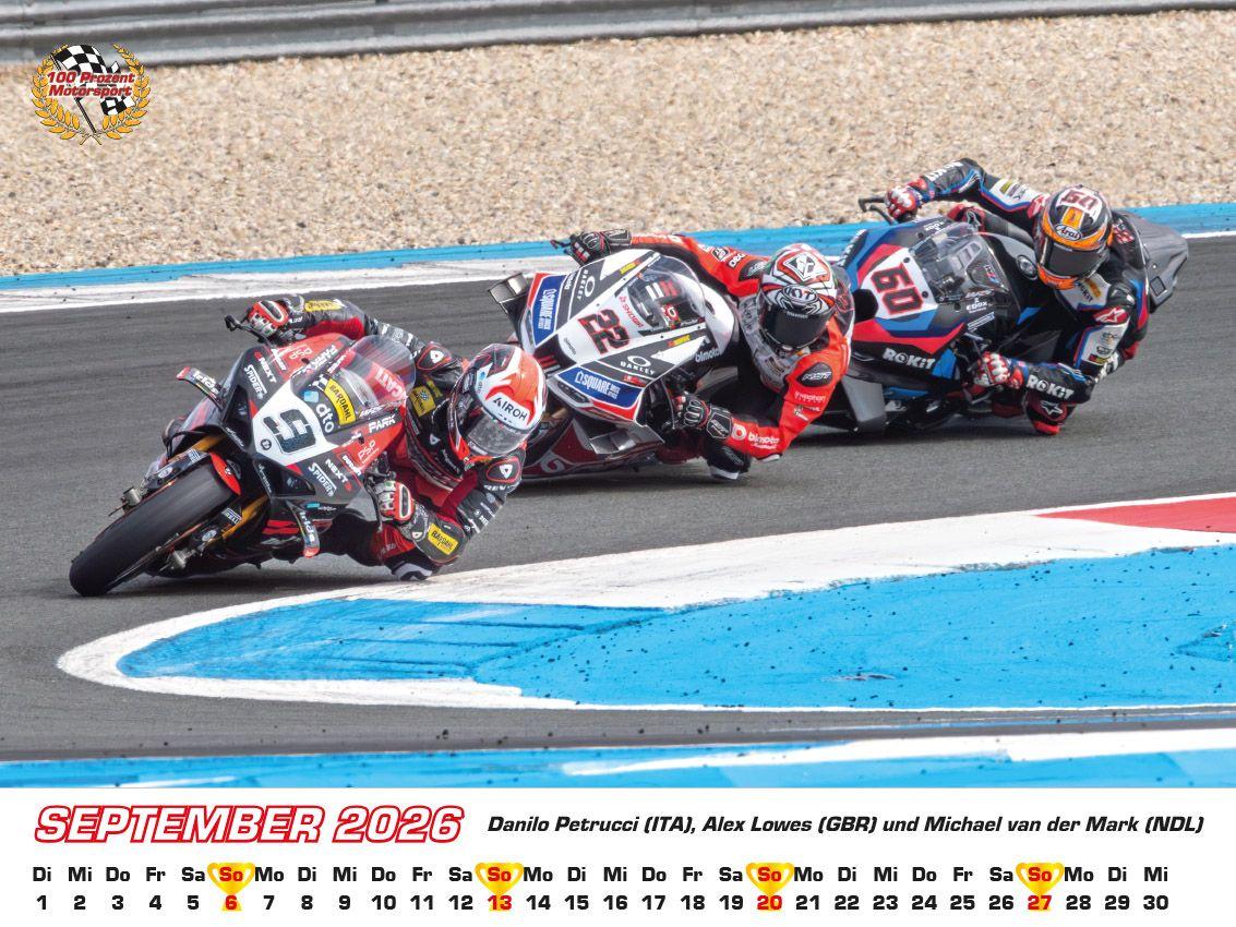 Beispielinhalt (Bild) Superbike WM Kalender 2026