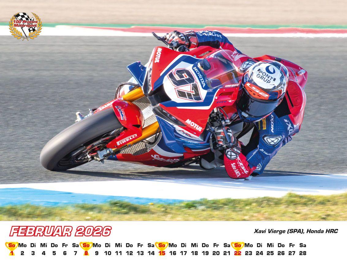 Beispielinhalt (Bild) Superbike WM Kalender 2026