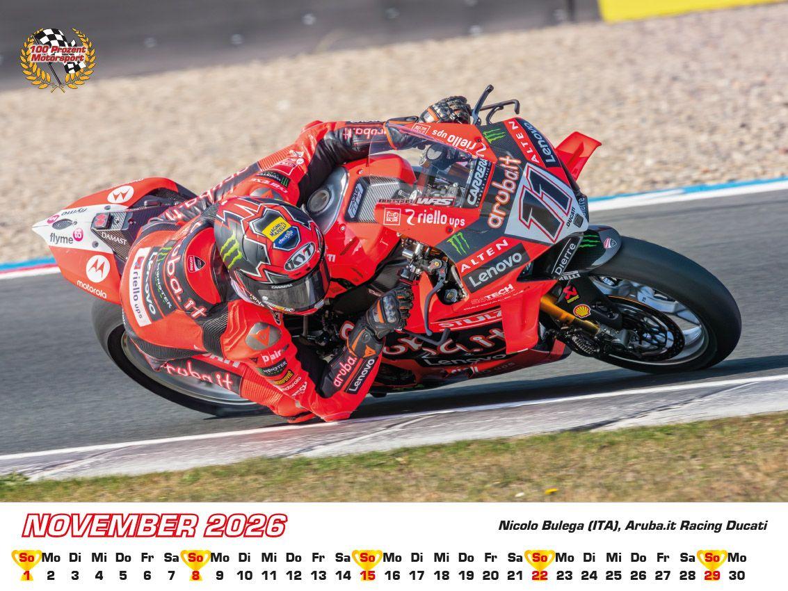 Beispielinhalt (Bild) Superbike WM Kalender 2026
