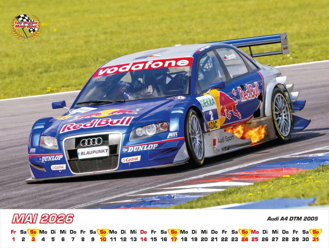 Beispielinhalt (Bild) Audi im Rennsport Kalender 2026