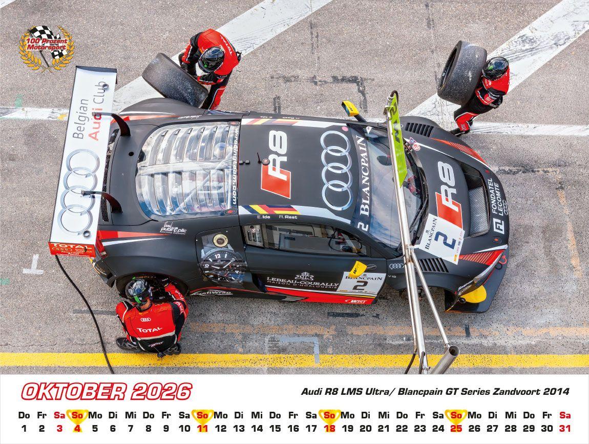 Beispielinhalt (Bild) Audi im Rennsport Kalender 2026