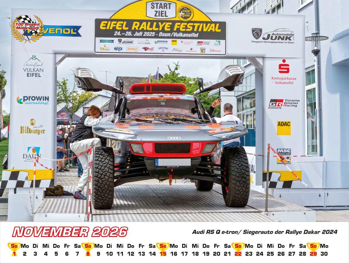 Beispielinhalt (Bild) Audi im Rennsport Kalender 2026