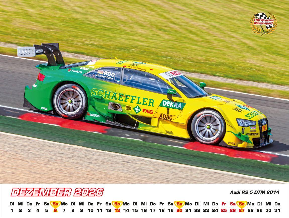 Beispielinhalt (Bild) Audi im Rennsport Kalender 2026