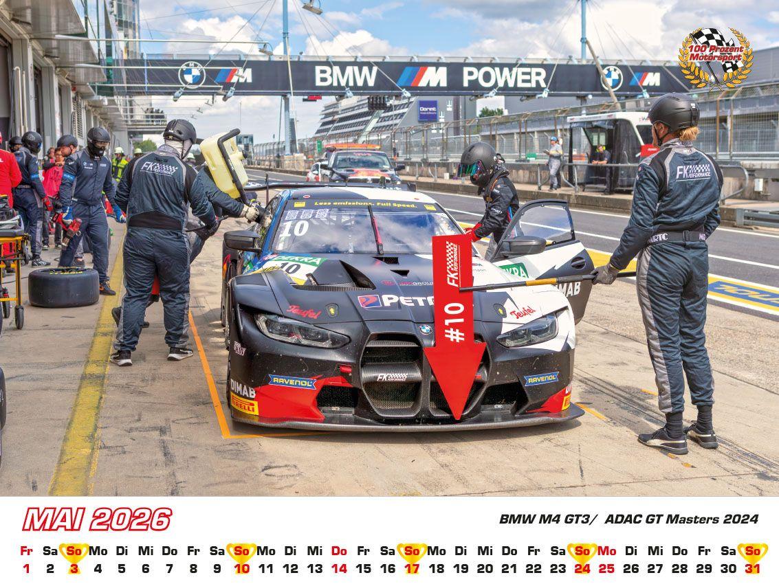 Beispielinhalt (Bild) BMW im Rennsport Kalender 2026