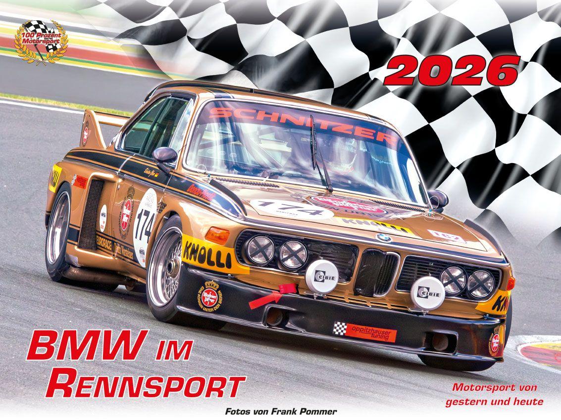 Vorderes Coverbild BMW im Rennsport Kalender 2026