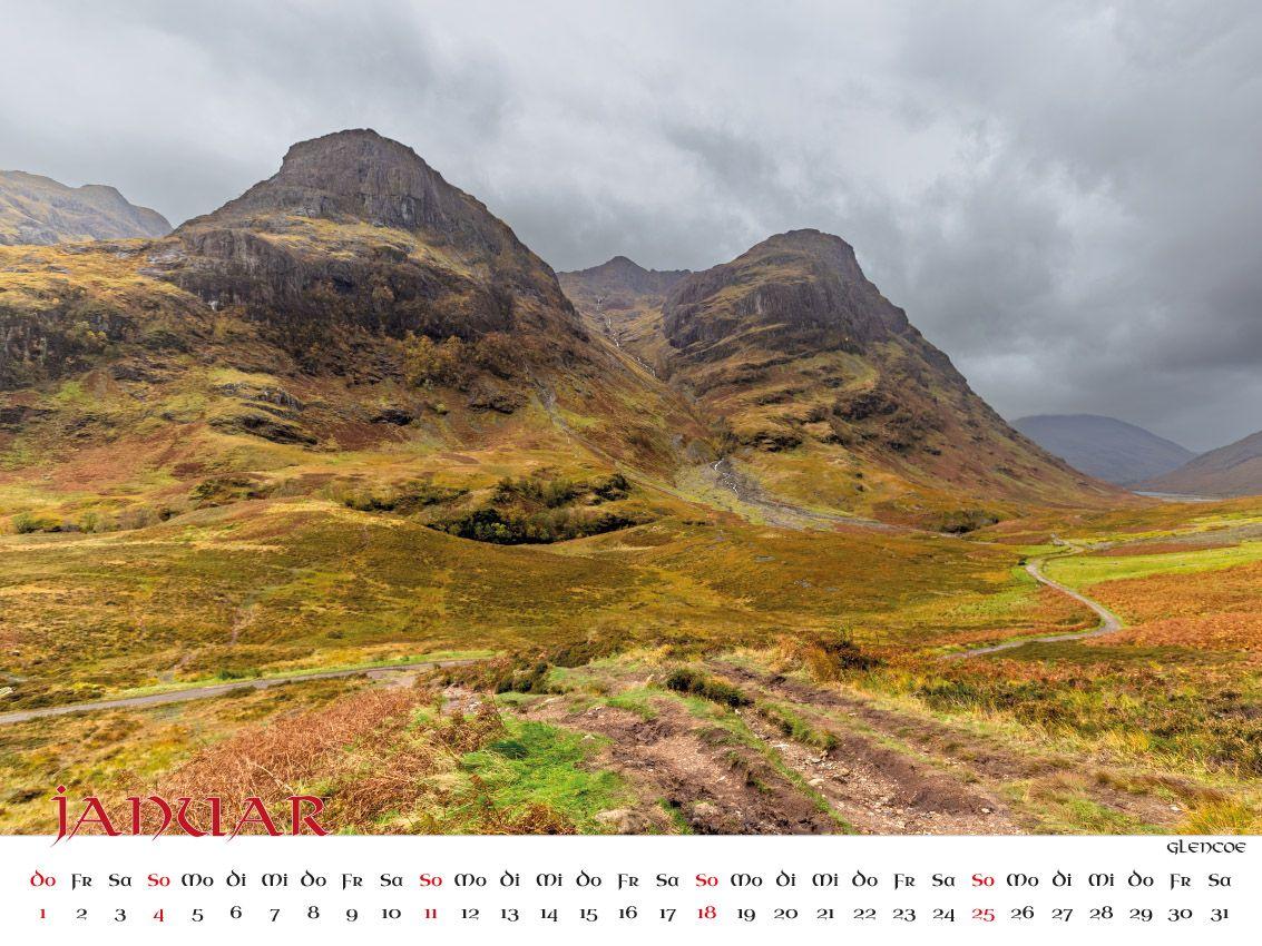 Beispielinhalt (Bild) Faszination Schottland Kalender 2026