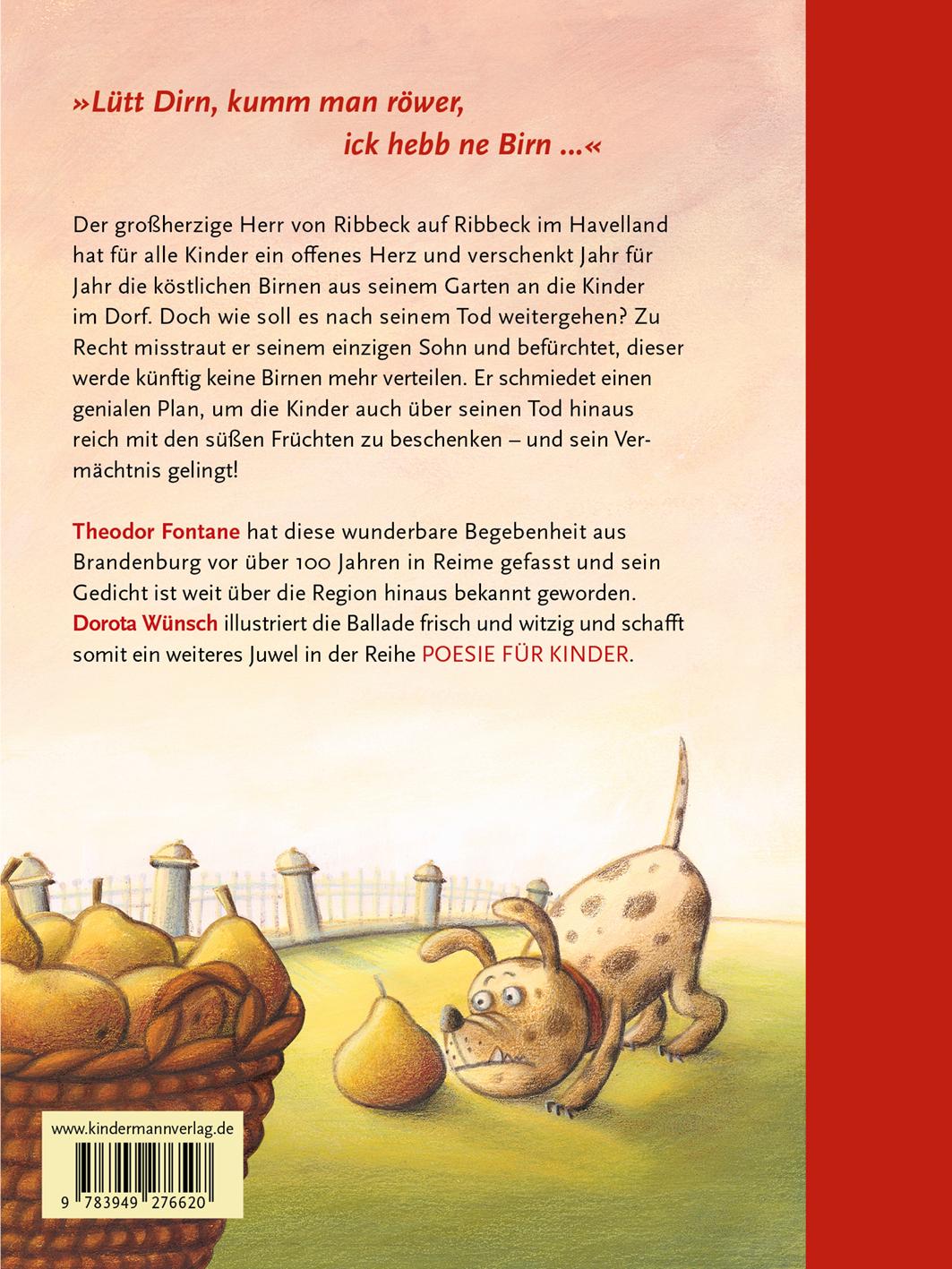 Rückseitencover Herr von Ribbeck auf Ribbeck im Havelland