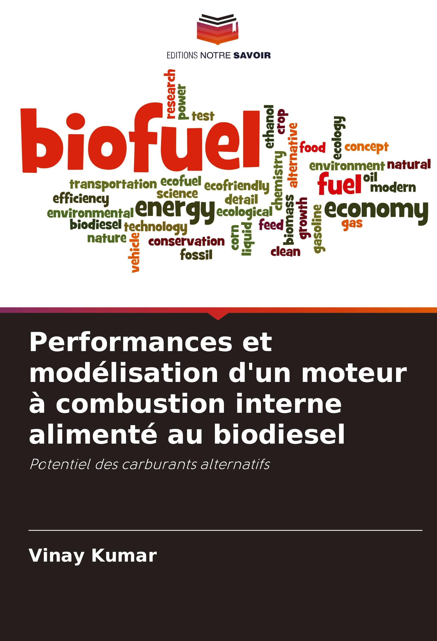 Vorderes Coverbild Performances et modélisation d'un moteur à combustion interne alimenté au biodiesel