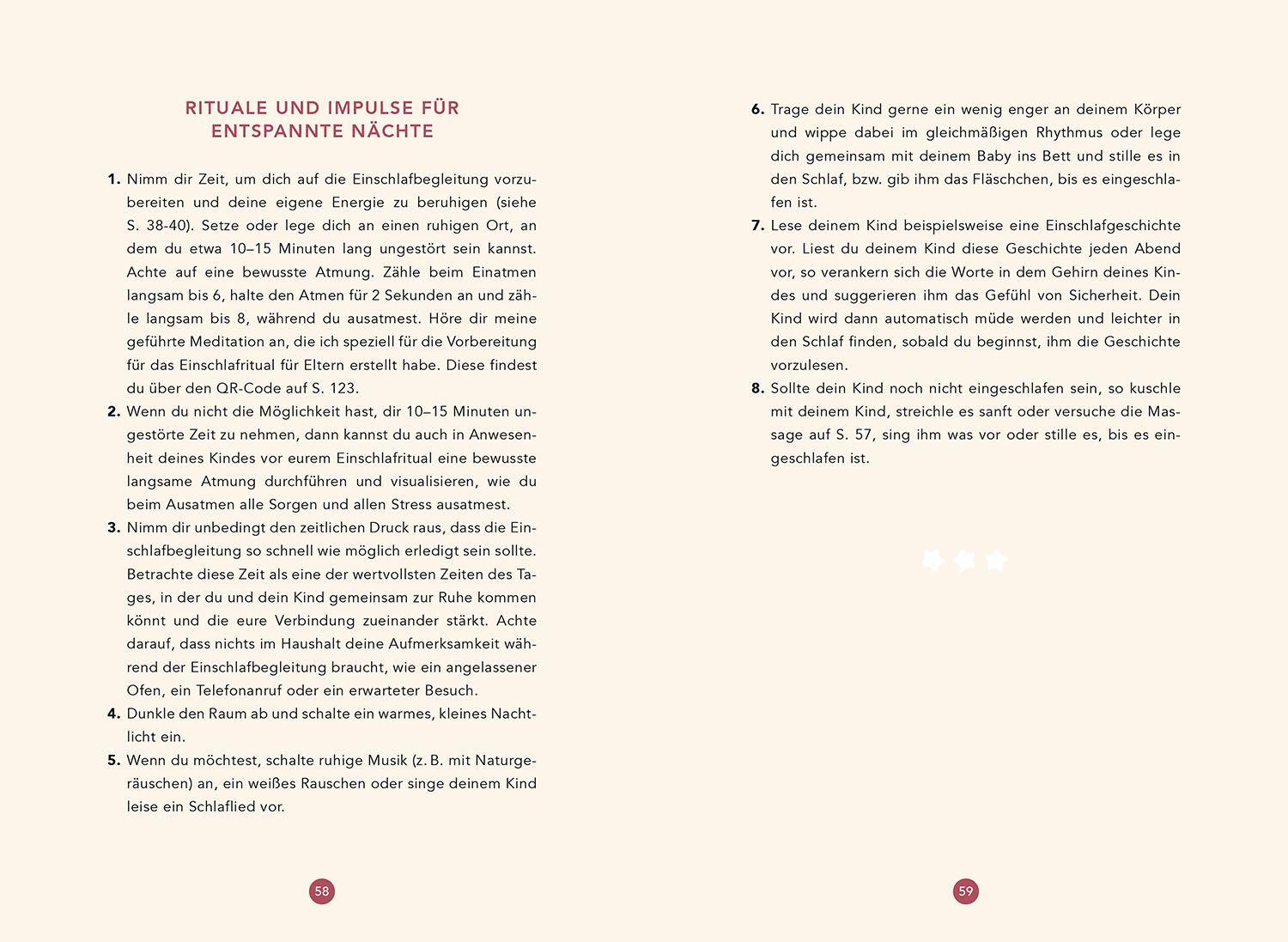 Beispielinhalt (Bild) Einschlafrituale für dein Kind