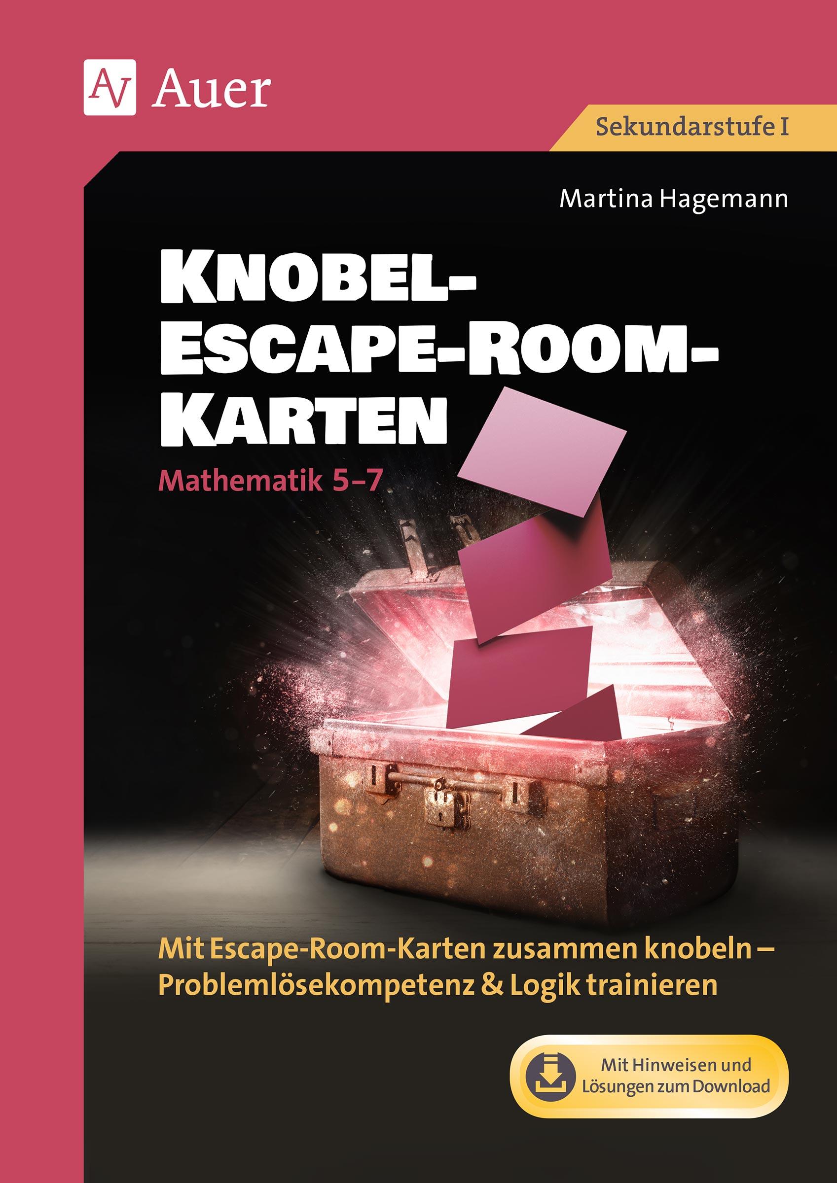 Vorderes Coverbild Knobel-Escape-Room-Karten Mathematik Klassen 5-7