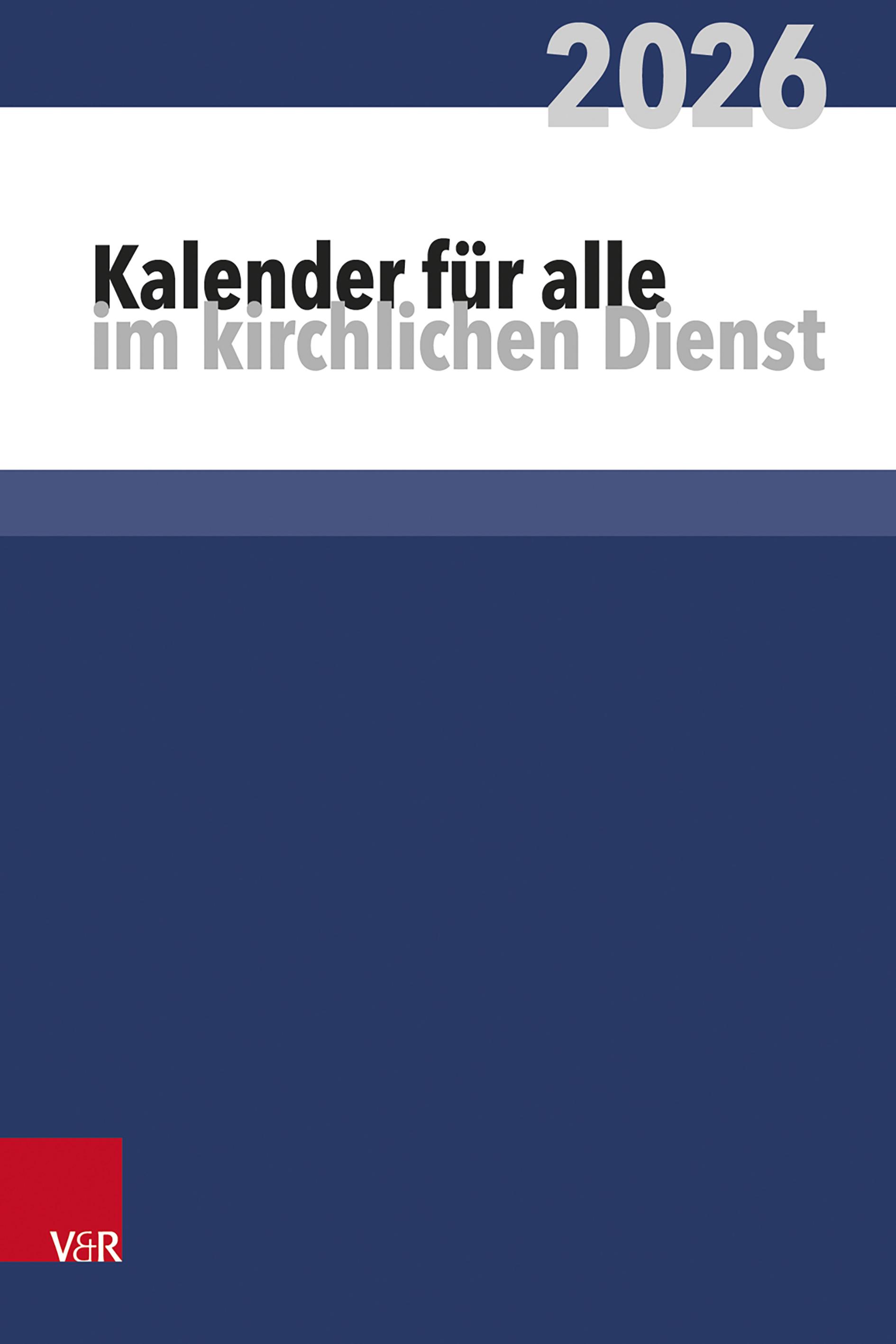 Vorderes Coverbild Kalender für alle im kirchlichen Dienst