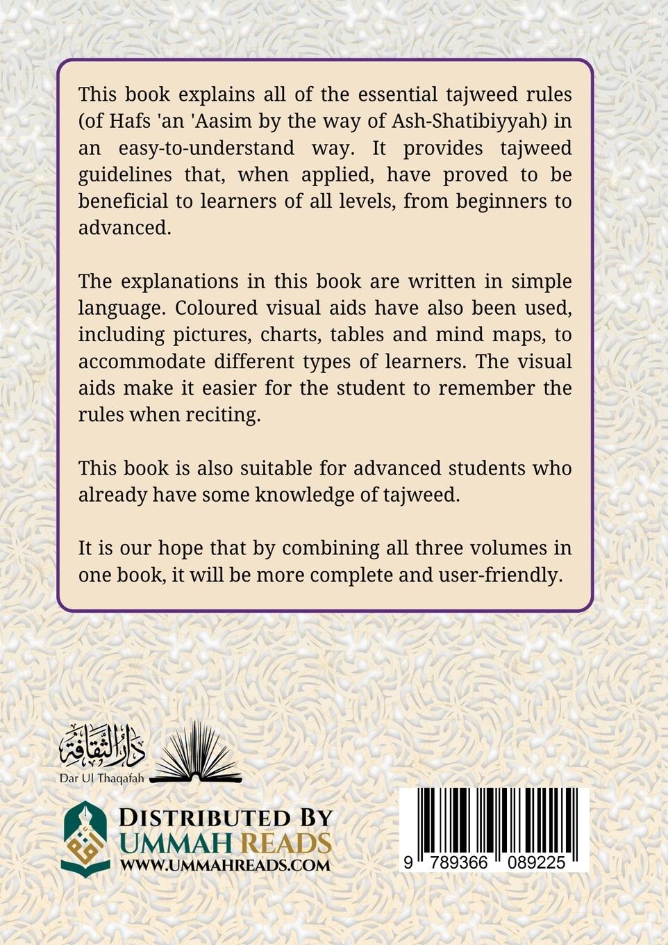 Rückseitencover Tajweed Rules - احكام التجويد [English]