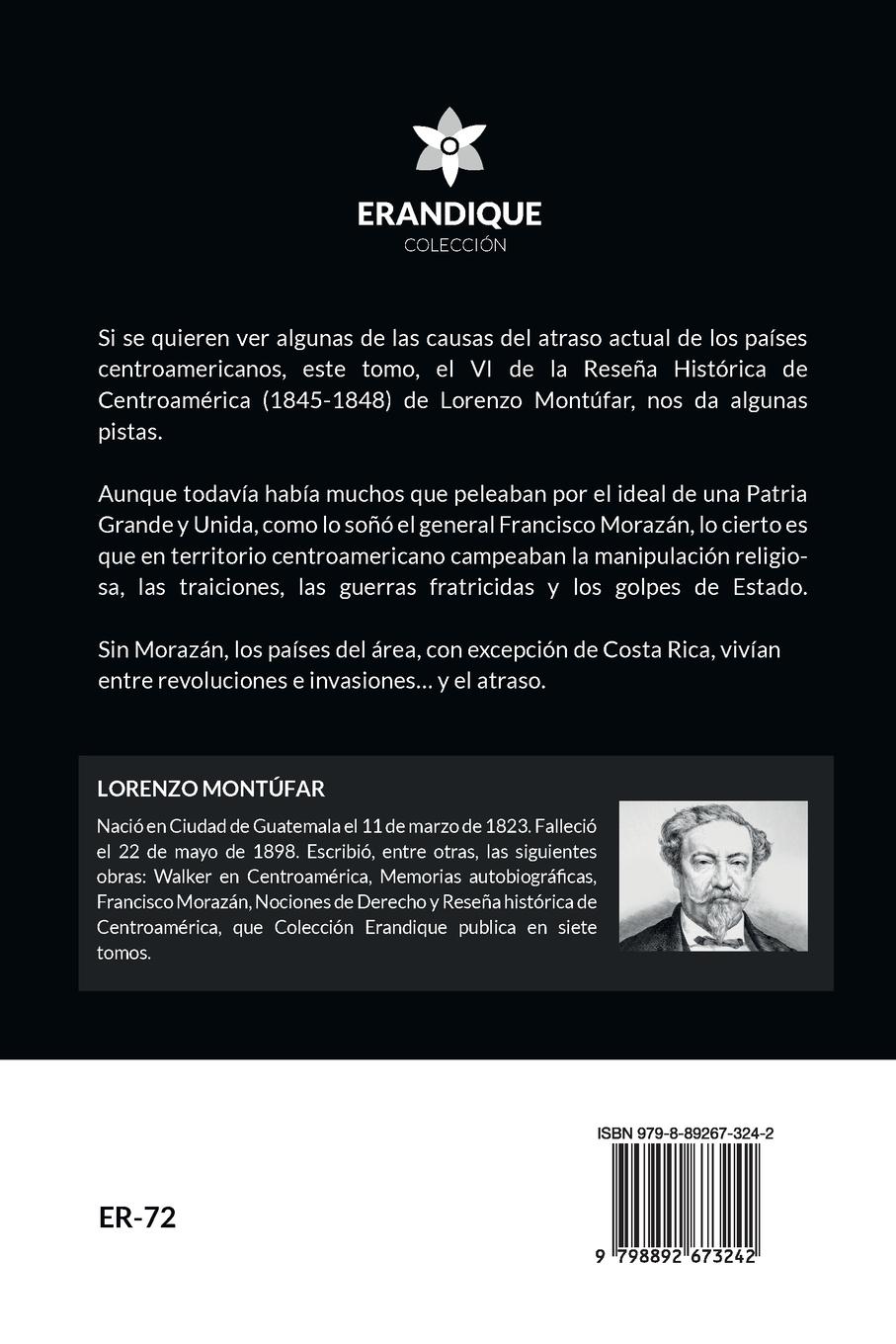 Rückseitencover Reseña Histórica de Centroamérica