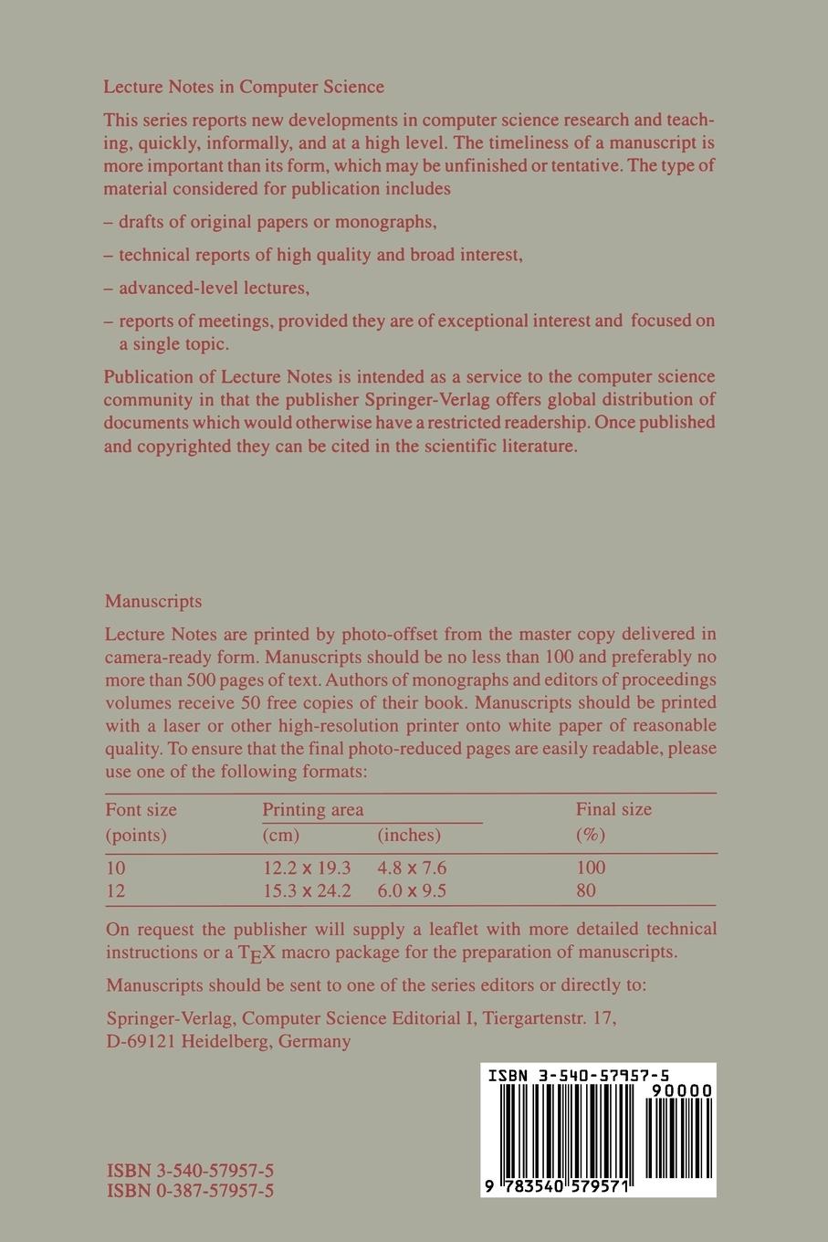 Rückseitencover Computer Vision - ECCV '94