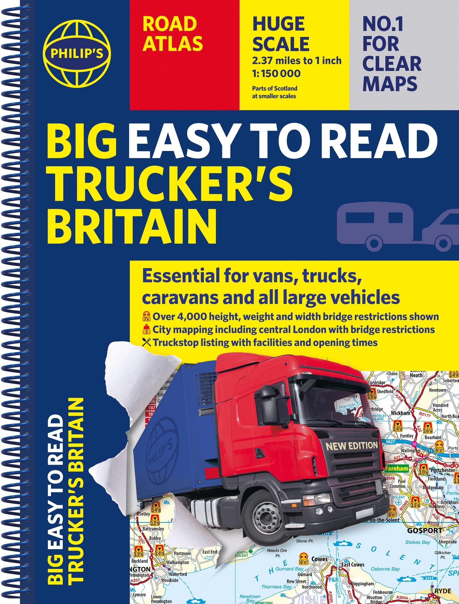 Vorderes Coverbild Philip's Big Easy to Read Trucker's Road Atlas Britain