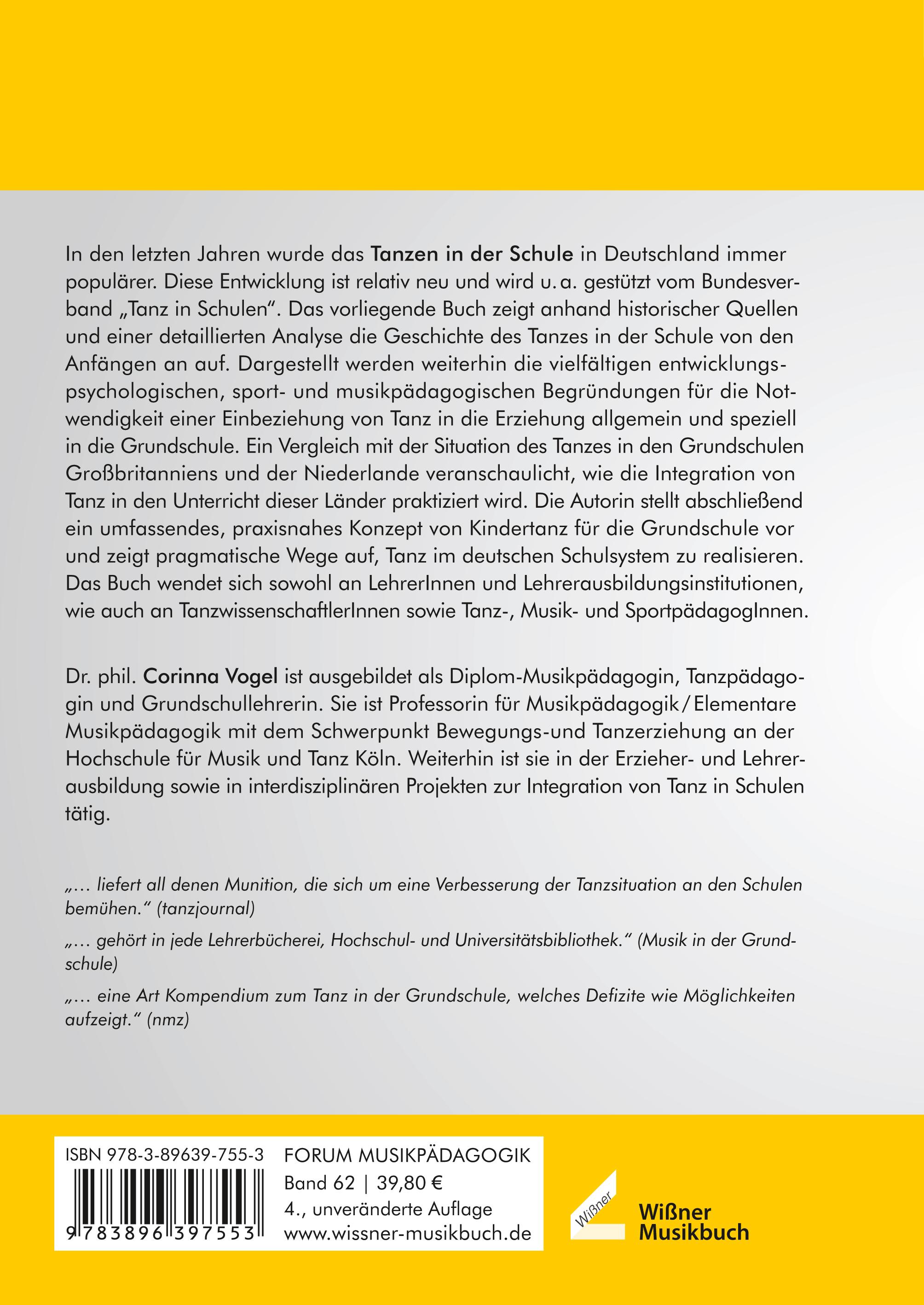 Rückseitencover Tanz in der Grundschule