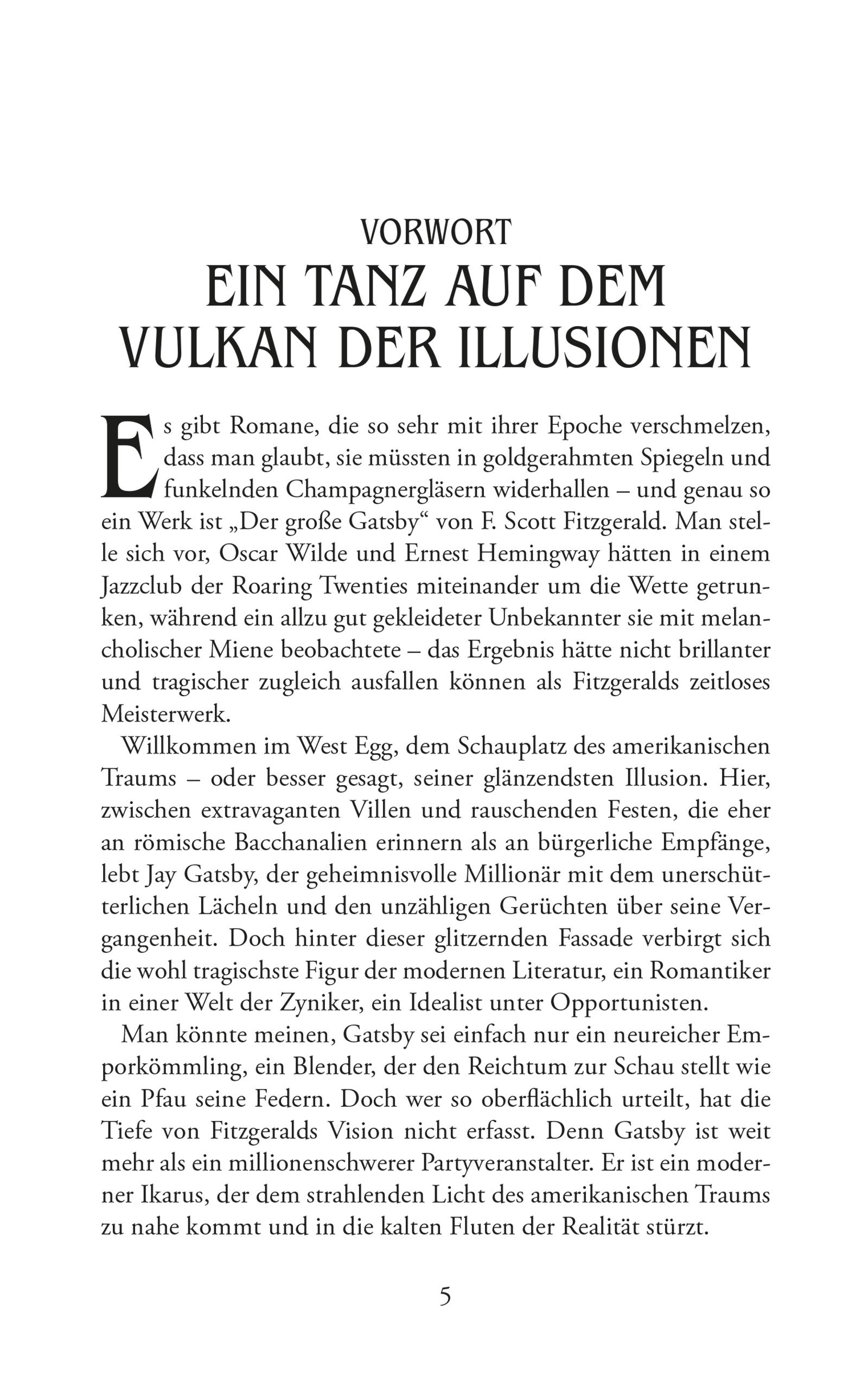 Beispielinhalt (Bild) Der große Gatsby. F. Scott Fitzgerald