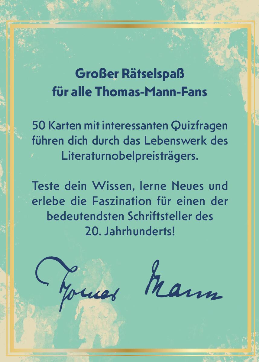 Rückseitencover Das große Thomas-Mann-Quiz