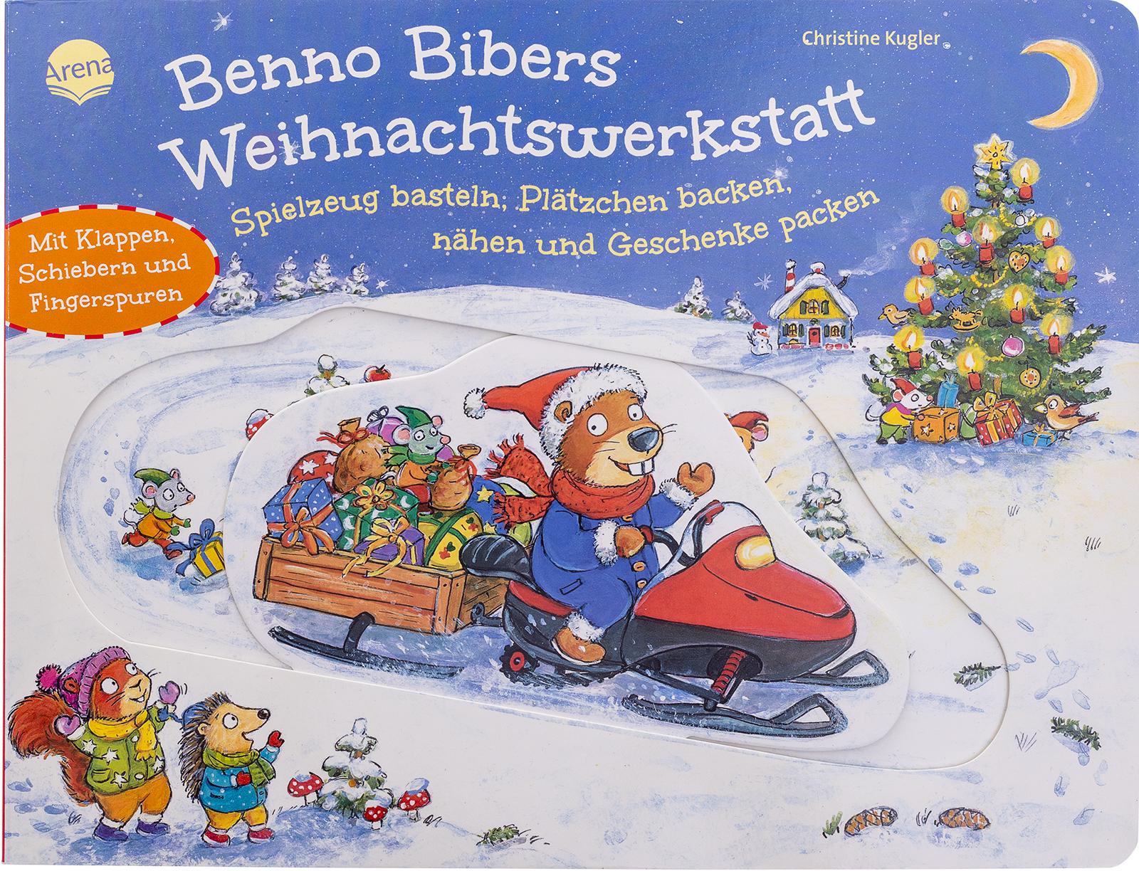 Vorderes Coverbild Benno Bibers Weihnachtswerkstatt. Spielzeug basteln, Plätzchen backen, nähen und Geschenke packen