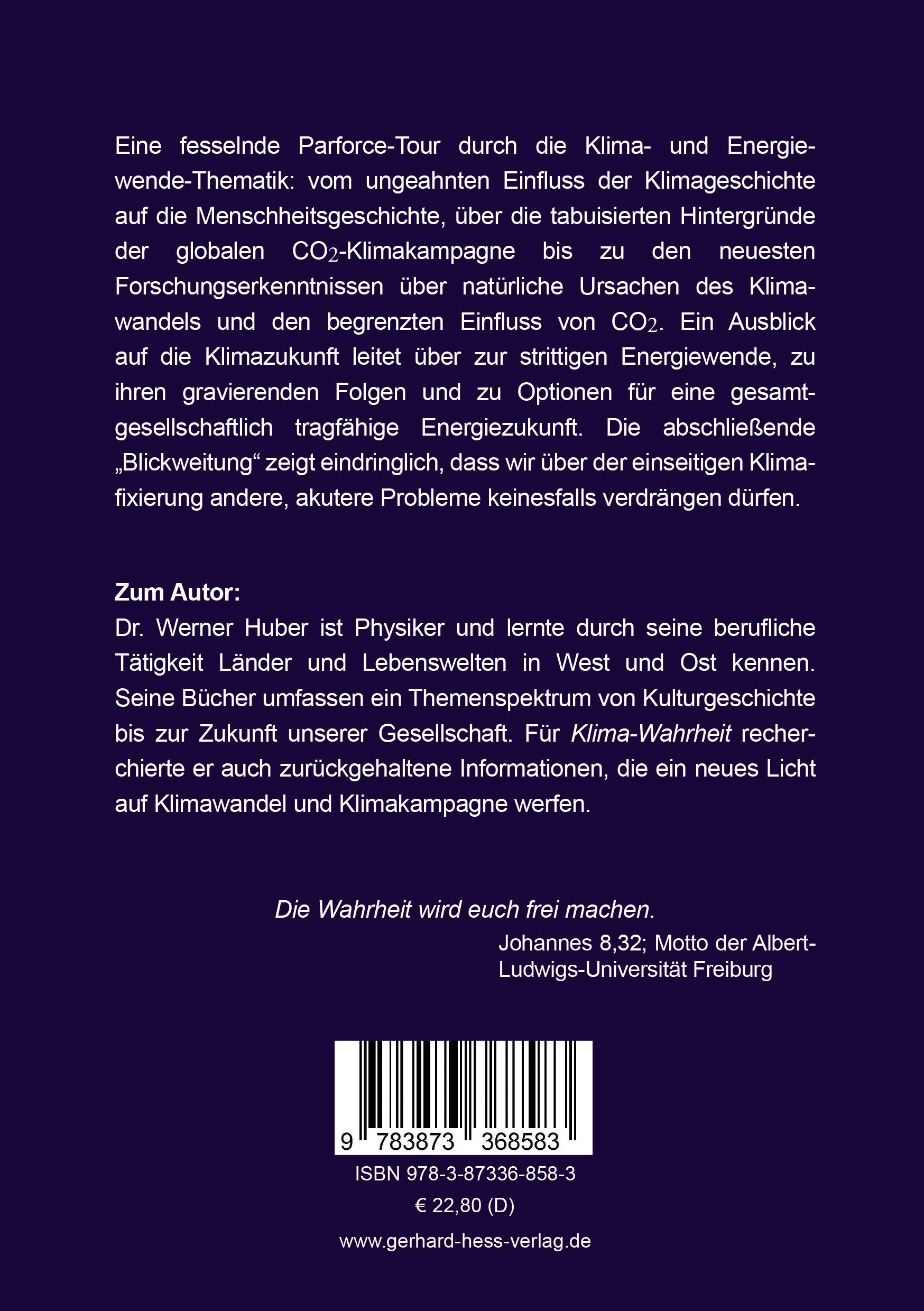 Rückseitencover Klima-Wahrheit