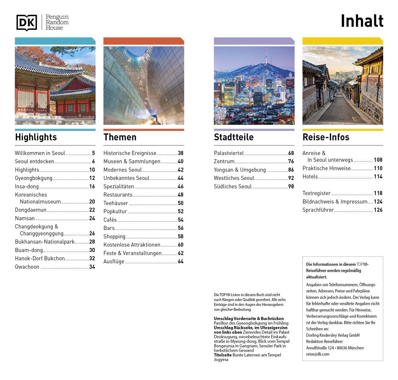 Beispielinhalt (Bild) TOP10 Reiseführer Seoul