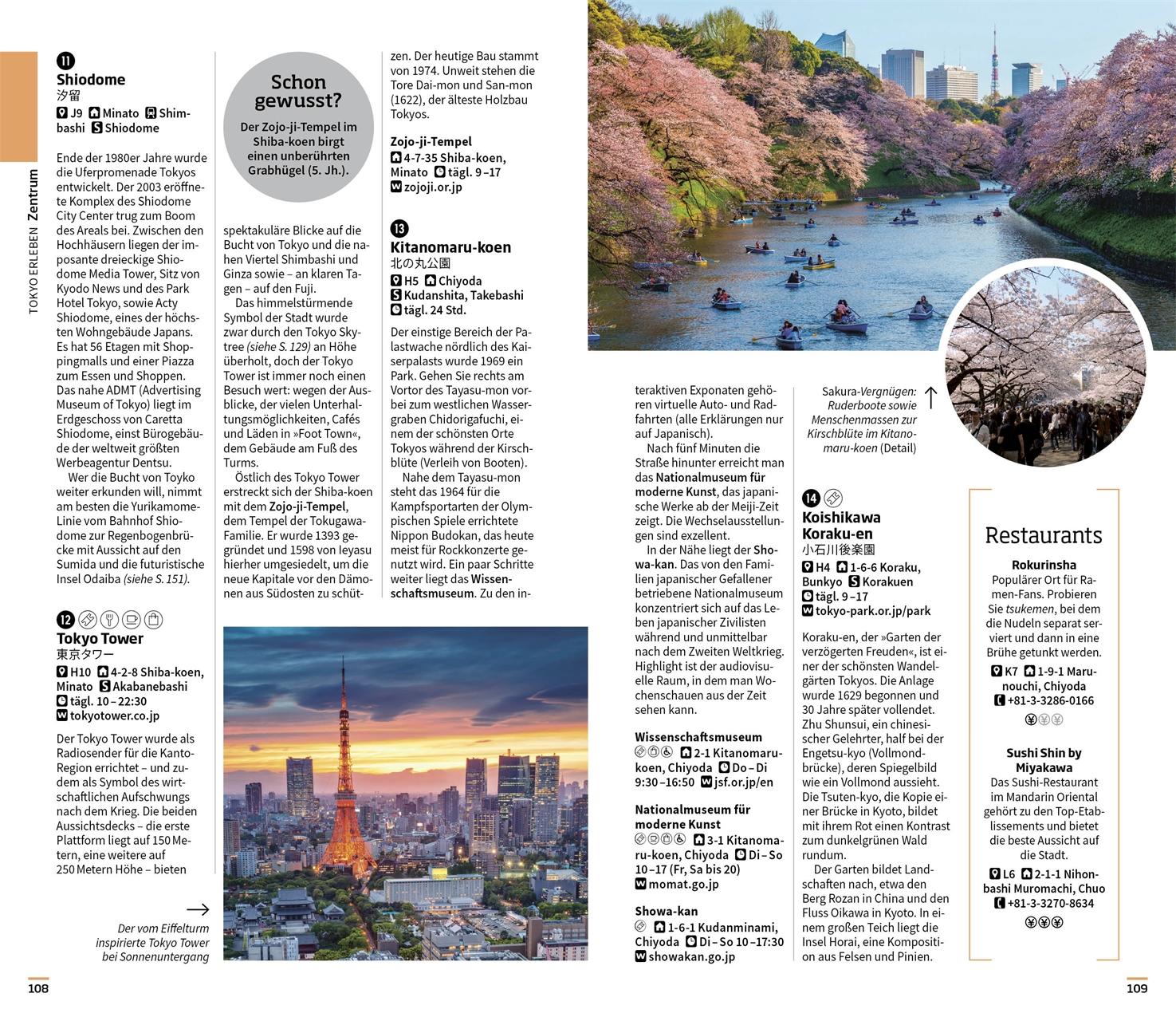 Beispielinhalt (Bild) Vis-à-Vis Reiseführer Tokyo