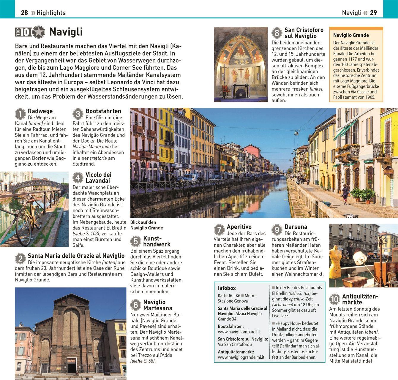 Beispielinhalt (Bild) TOP10 Reiseführer Mailand & Oberitalienische Seen