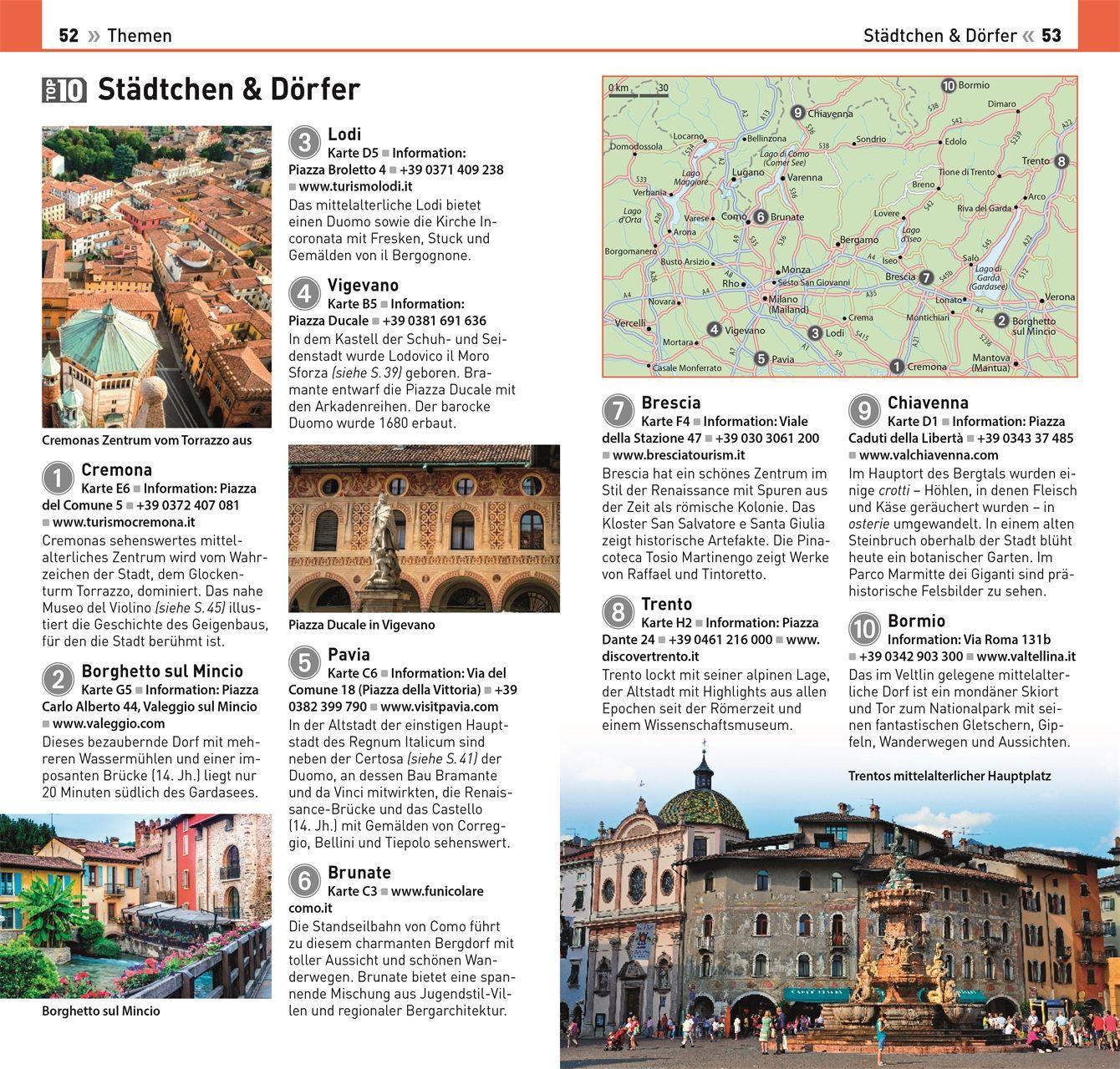 Beispielinhalt (Bild) TOP10 Reiseführer Mailand & Oberitalienische Seen