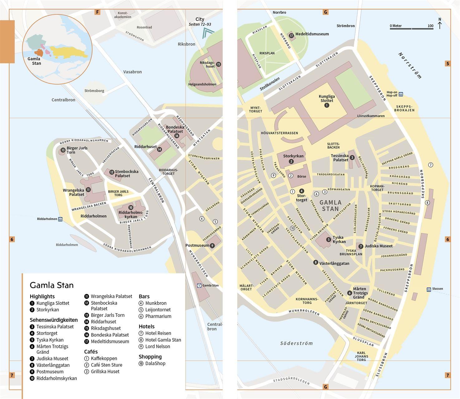 Beispielinhalt (Bild) Vis-à-Vis Reiseführer Stockholm