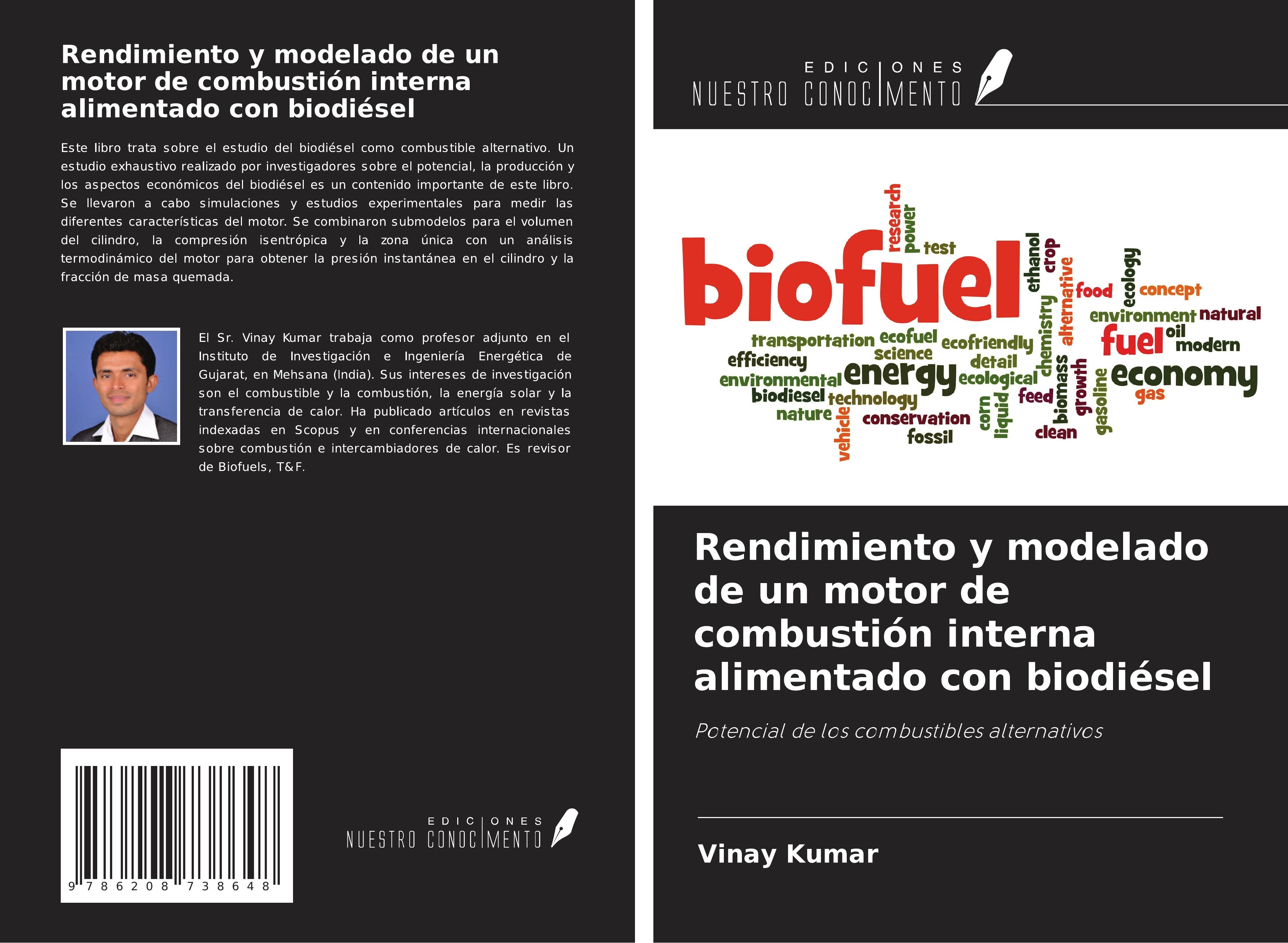 Vorderes Coverbild Rendimiento y modelado de un motor de combustión interna alimentado con biodiésel
