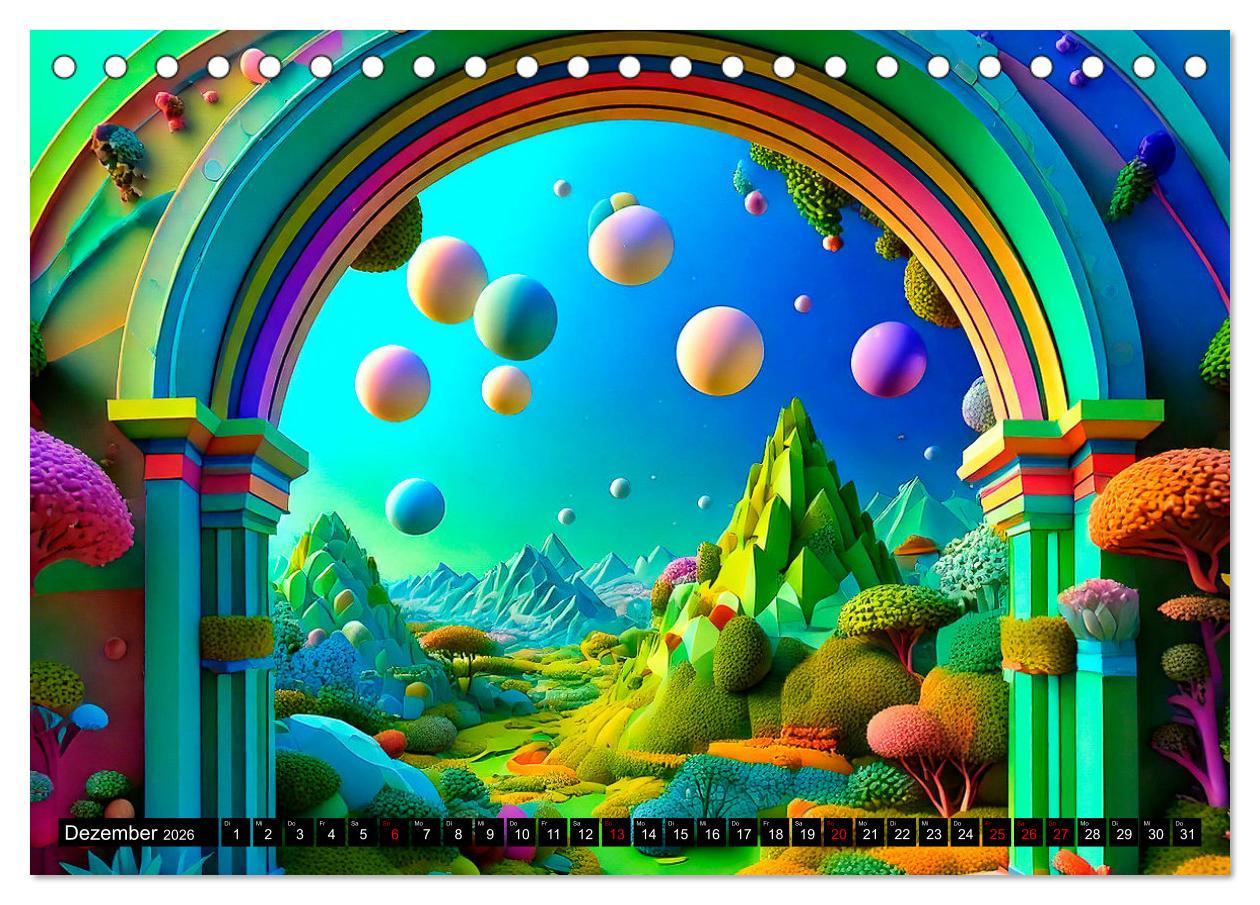 Beispielinhalt (Bild) Der Terraforming-Baukasten (Tischkalender 2026 DIN A5 quer), CALVENDO Monatskalender