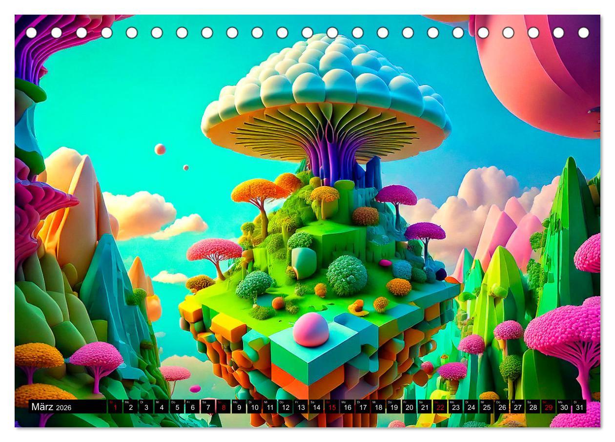 Beispielinhalt (Bild) Der Terraforming-Baukasten (Tischkalender 2026 DIN A5 quer), CALVENDO Monatskalender