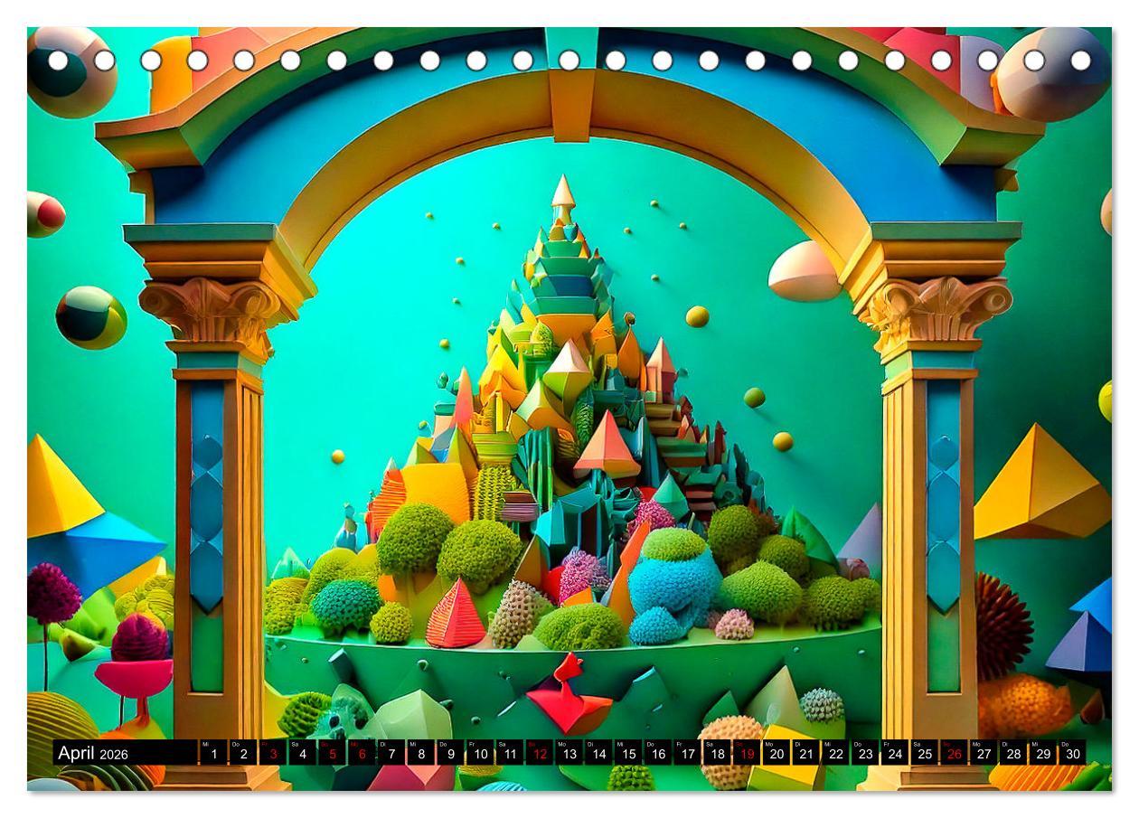 Beispielinhalt (Bild) Der Terraforming-Baukasten (Tischkalender 2026 DIN A5 quer), CALVENDO Monatskalender