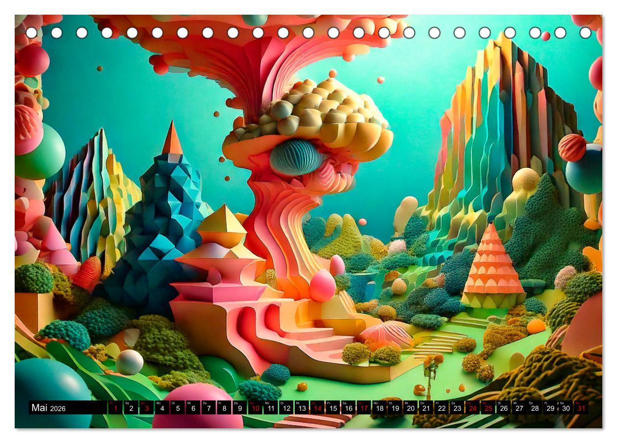 Beispielinhalt (Bild) Der Terraforming-Baukasten (Tischkalender 2026 DIN A5 quer), CALVENDO Monatskalender